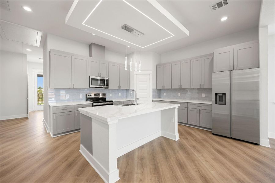 Furnished interior view inside a new home in , Cleveland (Image 13).