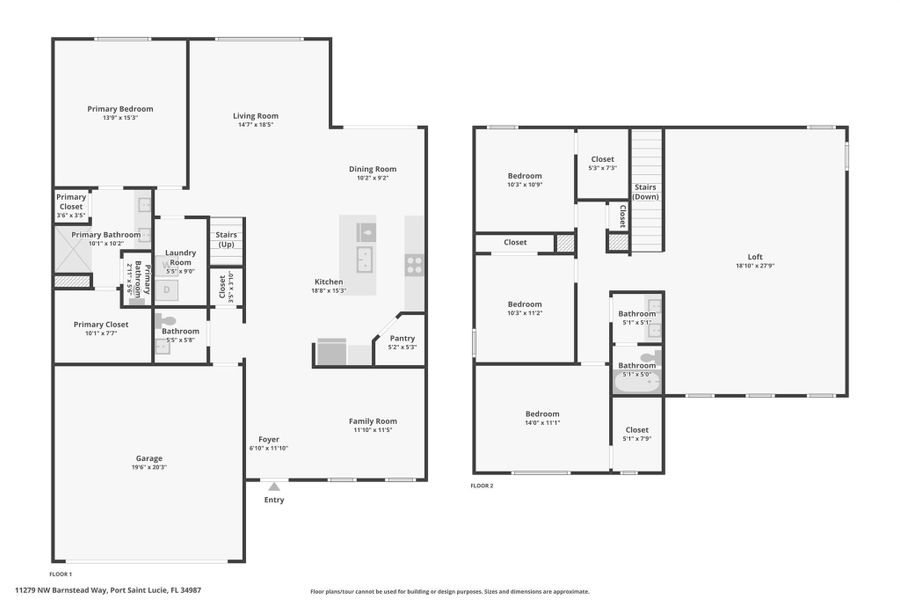 2D floor plan layout of this home in Brystol at Wylder - Reserve Series, Port St. Lucie, FL (Image 4).