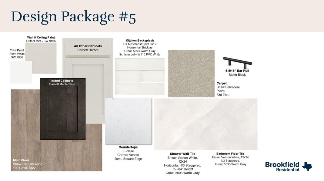 Sample of building materials used in homes in 45' Traditional Homes at Elyson, Katy (Image 4). Sample of building materials used in homes in 45' Traditional Homes at Elyson, Katy (Image 4).