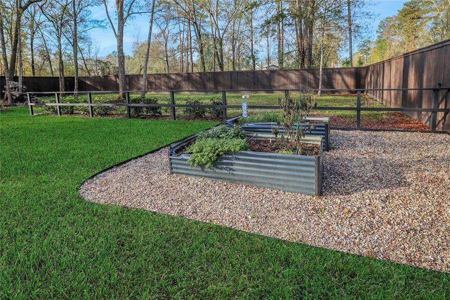 Ready for a little gardening? We've got you started with this raised flower bed with irrigation!