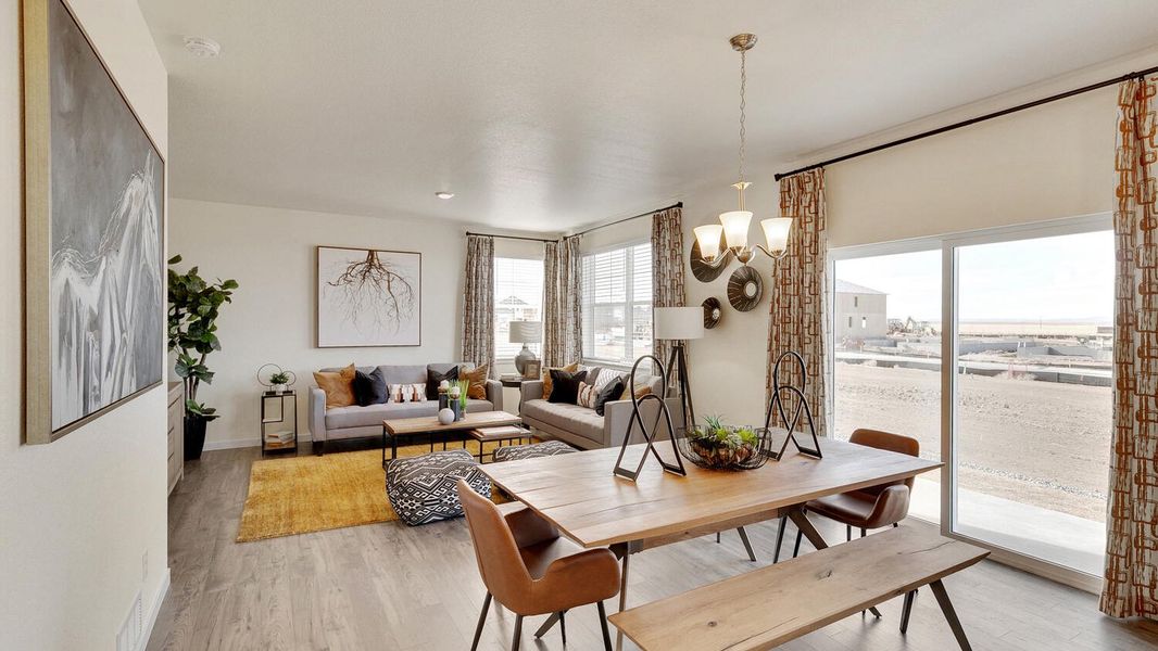 Representative furnished interior of a home built from the Holcombe by D.R. Horton in Settlers Crossing, Commerce City (Image 10).