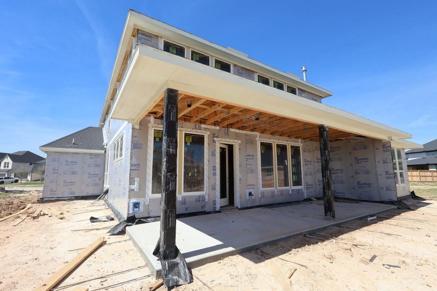 In-progress construction of a new home in Dunham Pointe, Cypress, TX (Image 8).