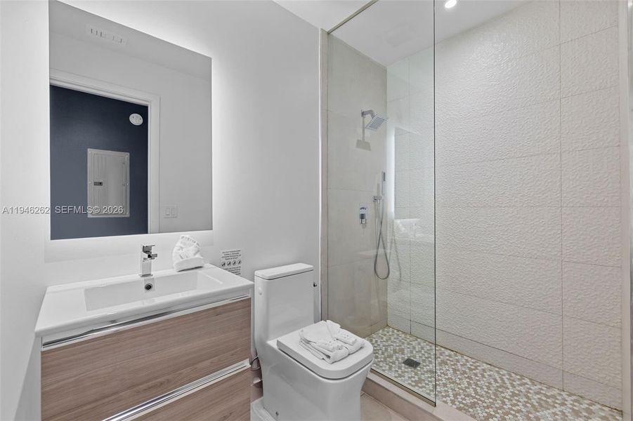 Furnished interior view inside a new home in , Miami (Image 20).