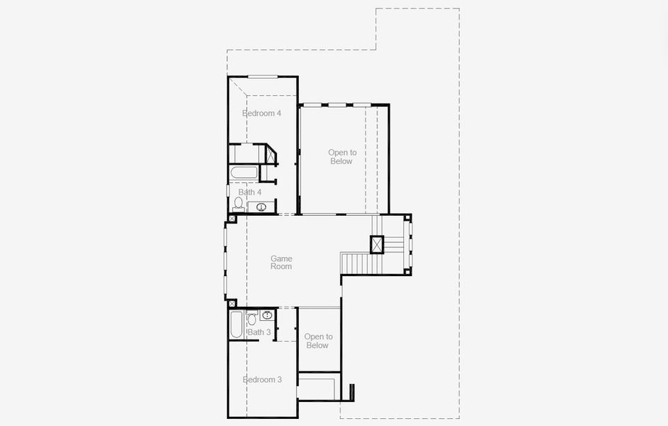 2D floor plan layout for the Mineola by Coventry Homes in Dominion of Pleasant Valley 50', Wylie, TX (Image 5).