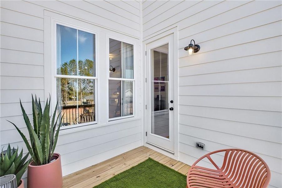 Exterior details and patio area of a home in The Village at River Green, Canton (Image 4).