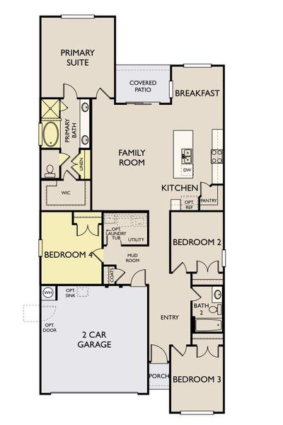 2D floor plan layout of this home in Rolling Glen, Hutto, TX (Image 5).