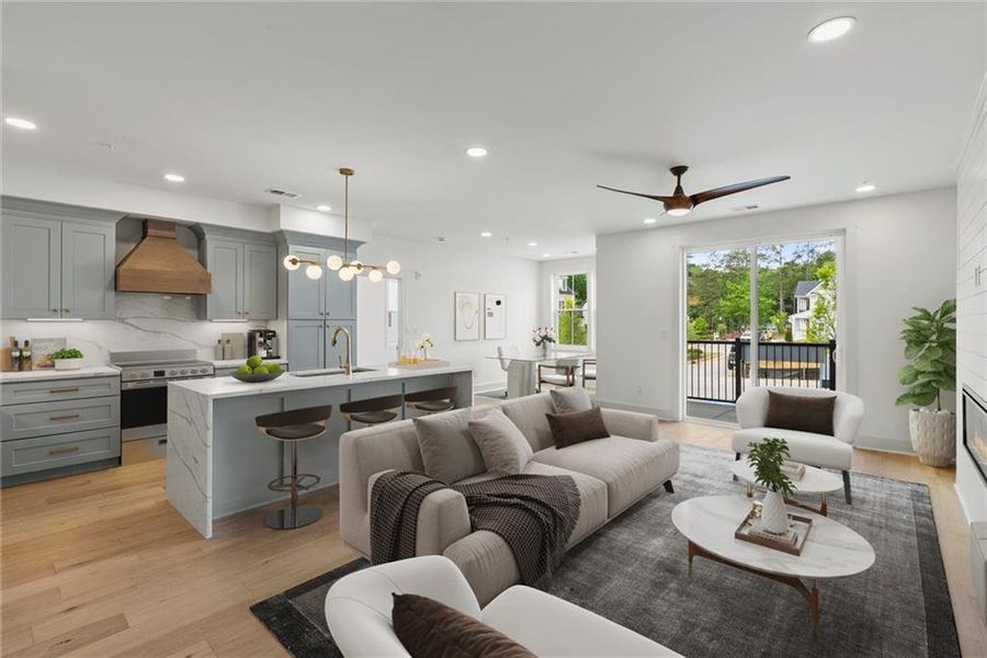 Furnished interior view inside a new home in , Peachtree City (Image 5).