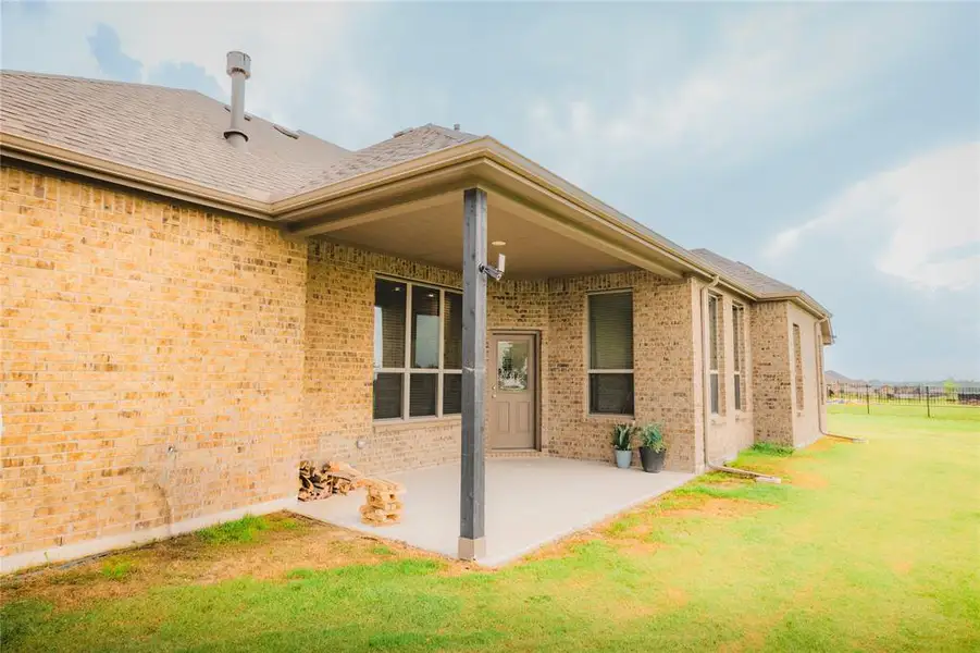 Exterior details and patio area of a home in Creekview Farms, Greenville (Image 22). Exterior details and patio area of a home in Creekview Farms, Greenville (Image 22).