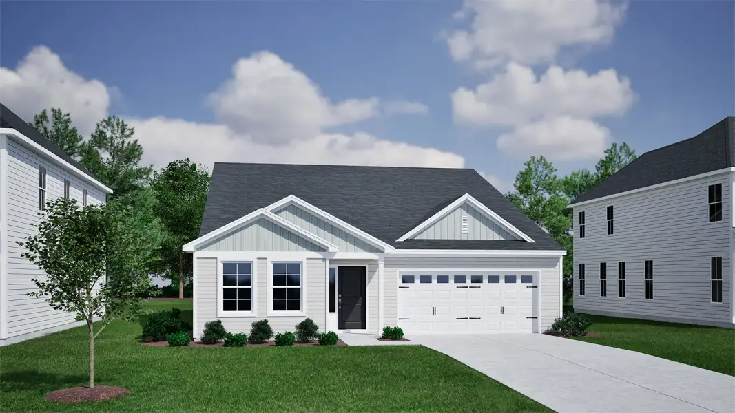 Representative exterior photo of a completed home built from the Lanier - Genesis Value Collection by Mungo Homes in Fairfield Place East and West, Chesnee, SC (Image 10). Representative exterior photo of a completed home built from the Lanier - Genesis Value Collection by Mungo Homes in Fairfield Place East and West, Chesnee, SC (Image 10).