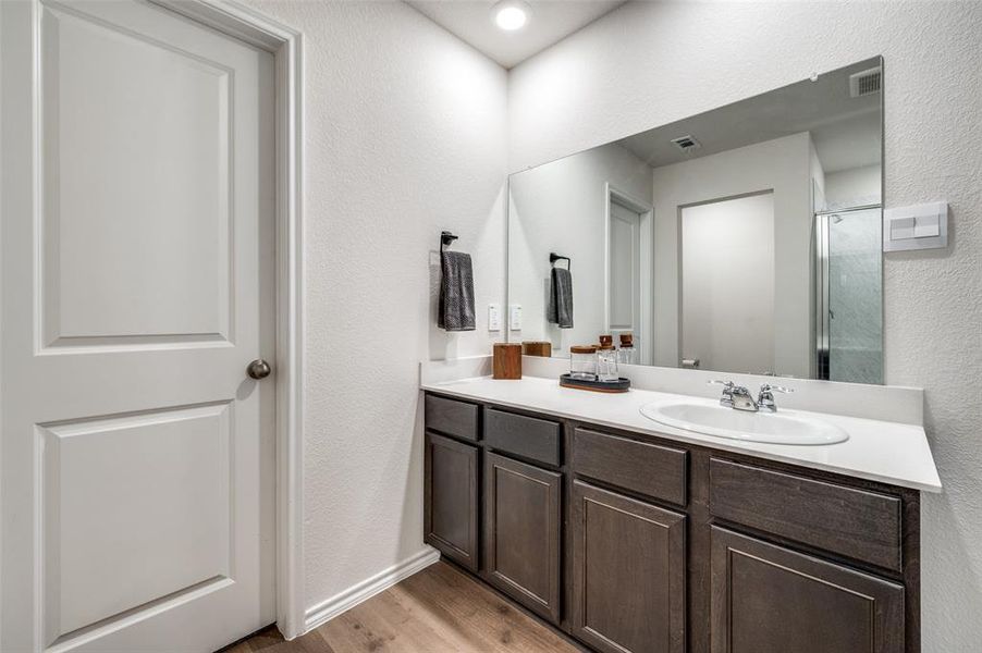 Furnished interior view inside a new home in Enclave at Pecan Creek, Providence Village (Image 15). Furnished interior view inside a new home in Enclave at Pecan Creek, Providence Village (Image 15).