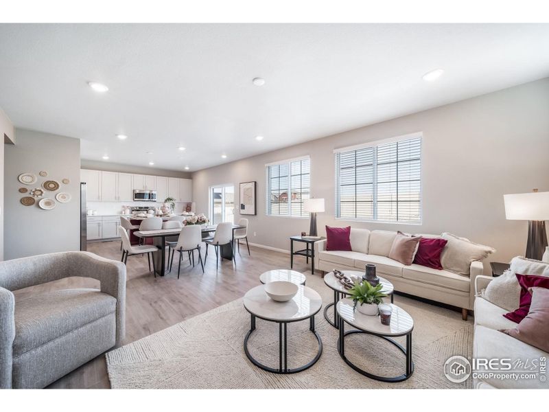 Furnished interior view inside a new home in Thompson River Ranch, Johnstown (Image 6).
