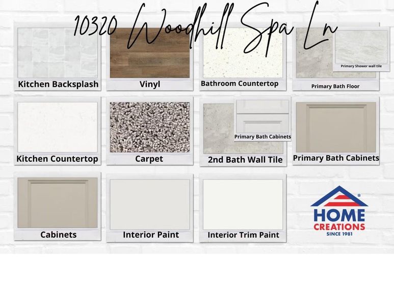 Sample of building materials used in homes in Grand Oaks Reserve, Cleveland (Image 27). Sample of building materials used in homes in Grand Oaks Reserve, Cleveland (Image 27).
