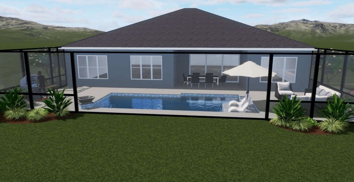 Exterior details and patio area of a home in Belterra, Port St. Lucie (Image 6).