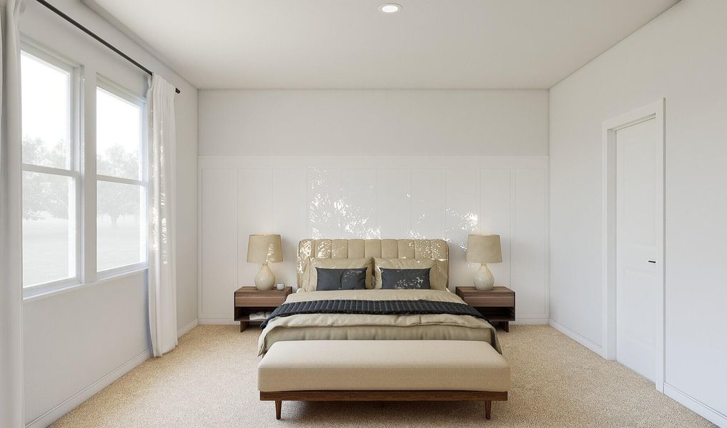 Spacious primary suite (*Artist rendering used for illustration purposes only.)