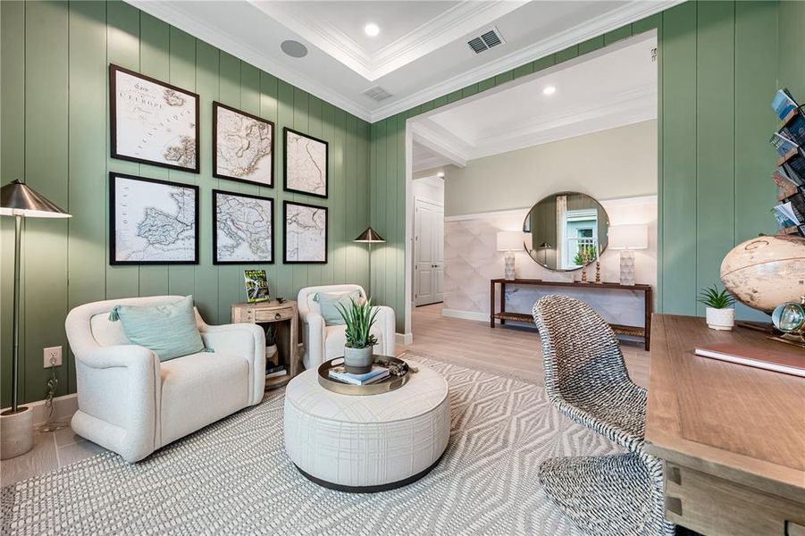 Furnished interior view inside a new home in Esplanade at Skye Ranch, Sarasota (Image 10).