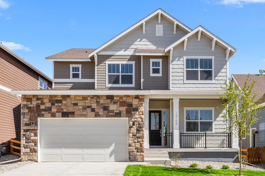Representative exterior photo of a completed home built from the Journey Series - Quail by Brightland Homes in Dillon Pointe - Skyview, Broomfield, CO (Image 21). Representative exterior photo of a completed home built from the Journey Series - Quail by Brightland Homes in Dillon Pointe - Skyview, Broomfield, CO (Image 21).
