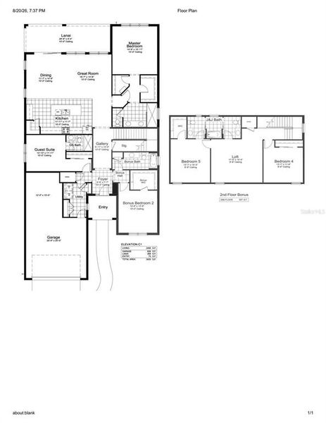 2D floor plan layout of this home in , Nokomis, FL (Image 5).