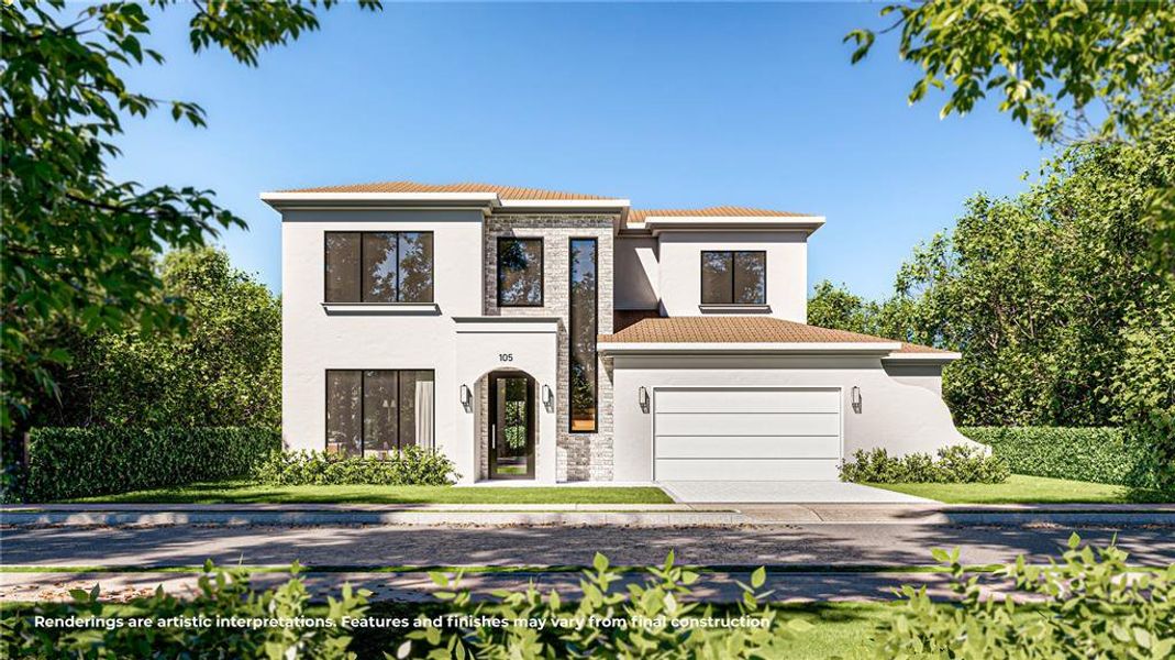 Front exterior of a new home in , Maitland, FL, highlighting curb appeal (Image 1).