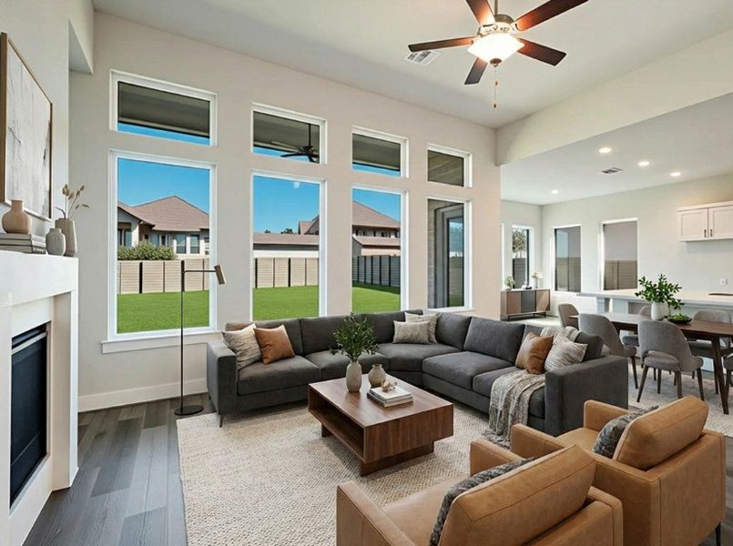 Furnished interior view inside a new home in The Grove at Vintage Oaks, New Braunfels (Image 6).