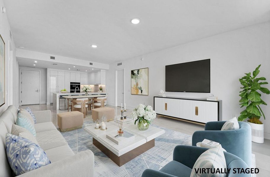 Living Area Virtually Staged