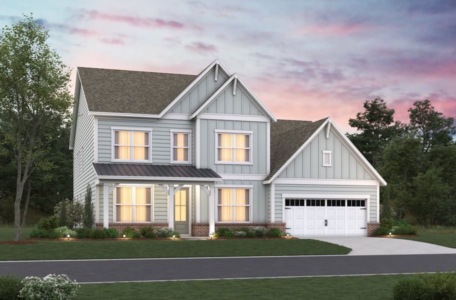 Representative exterior photo of a completed home built from the Winston by Beazer Homes in Stonewood Estates: Landmark, Durham, NC (Image 1). Representative exterior photo of a completed home built from the Winston by Beazer Homes in Stonewood Estates: Landmark, Durham, NC (Image 1).