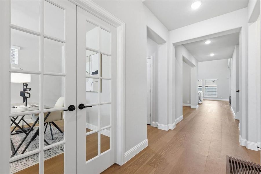 Furnished interior view inside a new home in Union Park, Little Elm (Image 33). Furnished interior view inside a new home in Union Park, Little Elm (Image 33).
