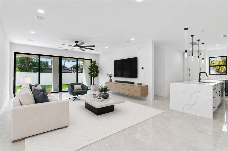Furnished interior view inside a new home in , Tampa (Image 9). Furnished interior view inside a new home in , Tampa (Image 9).