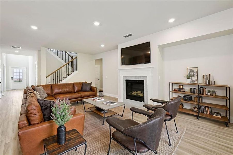 Furnished interior view inside a new home in Martin Springs - Estate Series, Lawrenceville (Image 14). Furnished interior view inside a new home in Martin Springs - Estate Series, Lawrenceville (Image 14).