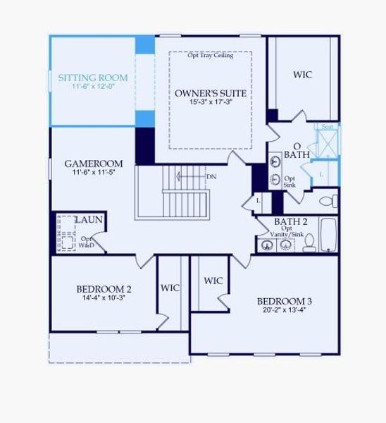 2D floor plan layout of this home in Berkeley Mill, Cumming, GA (Image 3). 2D floor plan layout of this home in Berkeley Mill, Cumming, GA (Image 3).