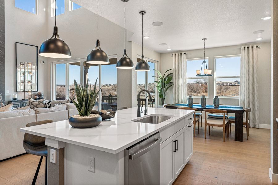 Representative furnished interior of a home built from the Roxborough by Taylor Morrison in Trailstone, Arvada (Image 10).