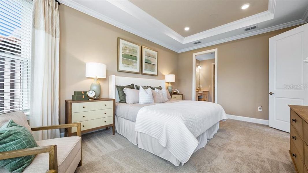 Furnished interior view inside a new home in Esplanade at Wiregrass Ranch, Wesley Chapel (Image 36).