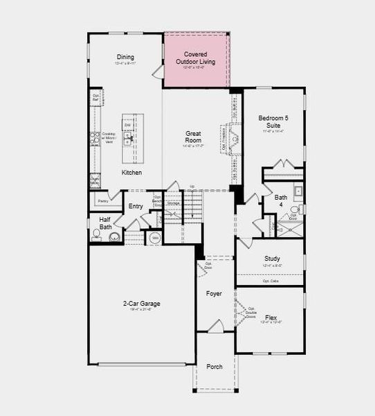 2D floor plan layout of this home in Bennett Farm, Loganville, GA (Image 3).