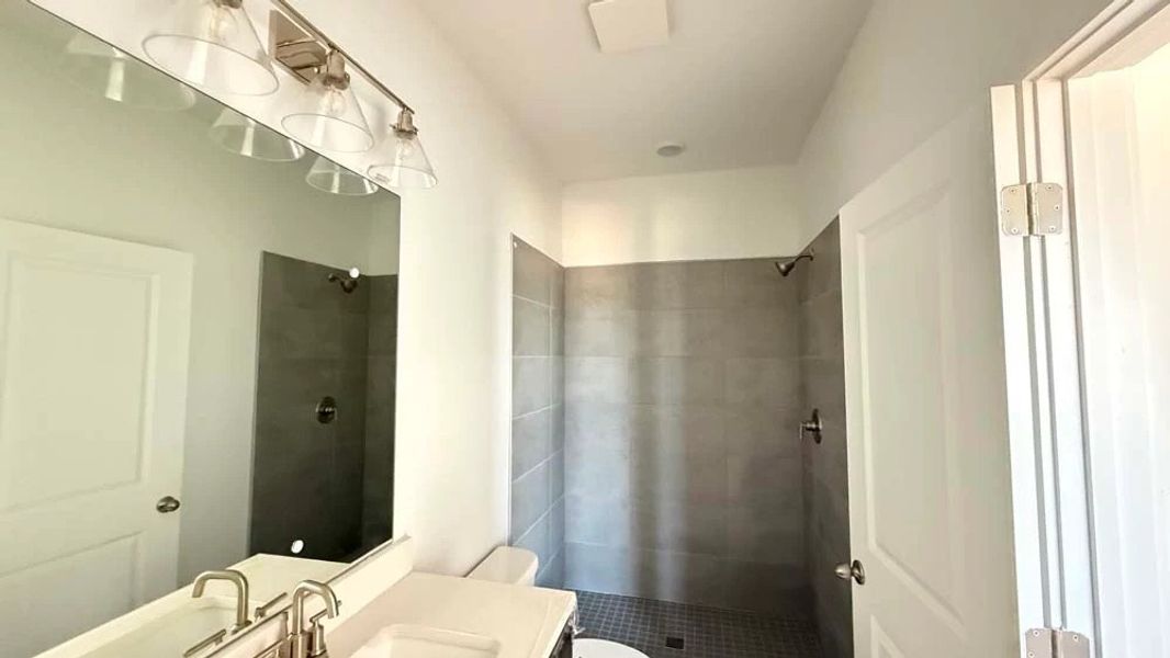 Primary Bathroom Walk-In Shower Construction Progress