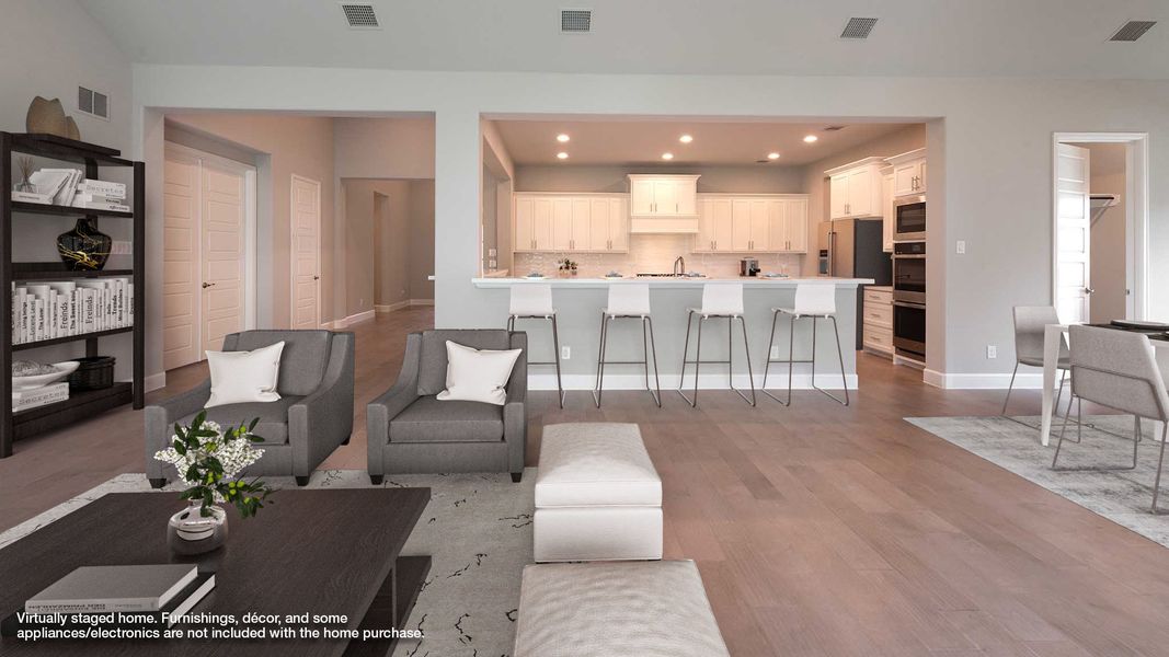 Representative furnished interior of a home built from the 3469W by Perry Homes in The Dominion, San Antonio (Image 3).