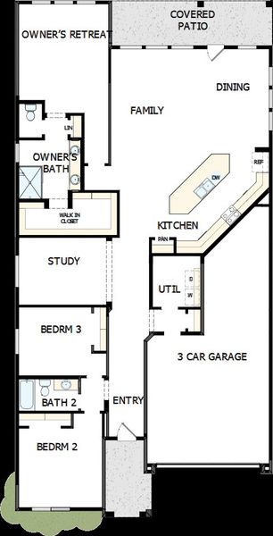 2D floor plan layout of this home in Tavolo at Soleo, San Tan Valley, AZ (Image 3).