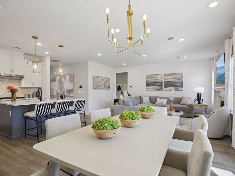 Spend family movie nights in the spacious great room.