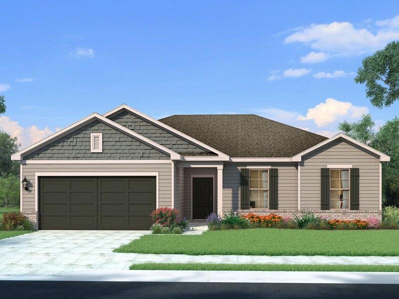 Front exterior of a new home in , Homer, GA, highlighting curb appeal (Image 3).