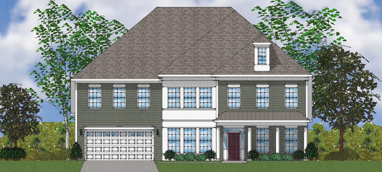 Representative exterior photo of a completed home built from the Patterson II - Elite Collection by Mungo Homes in Suter Estates, Easley, SC (Image 27).