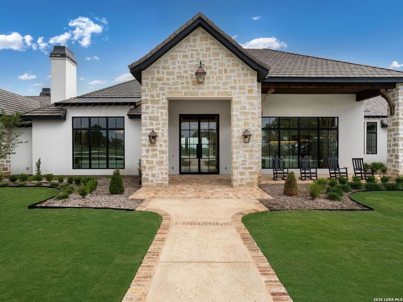 Front exterior of a new home in , Boerne, TX, highlighting curb appeal (Image 25).