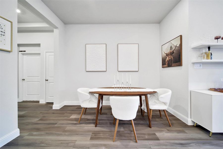 Furnished interior view inside a new home in The Highlands: Highland Duets, Porter (Image 6). Furnished interior view inside a new home in The Highlands: Highland Duets, Porter (Image 6).