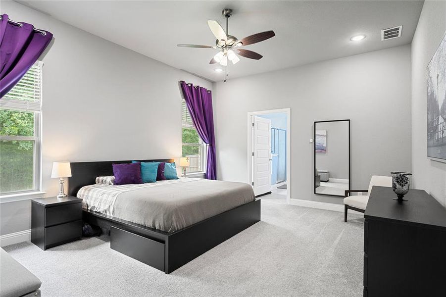 Primary with room for huge king bed.