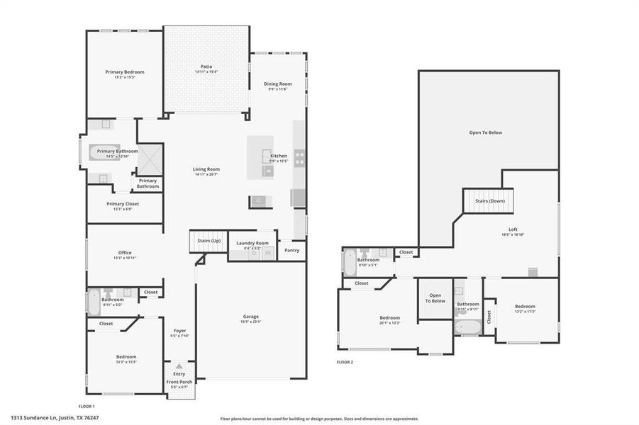 2D floor plan layout of this home in , Northlake, TX (Image 5).