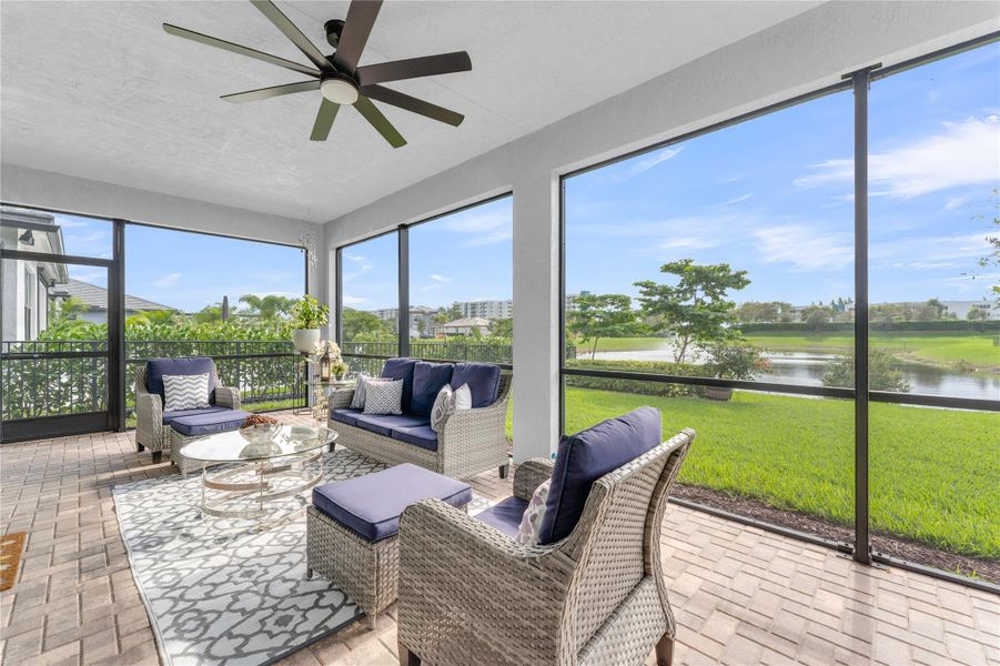 Exterior details and patio area of a home in Oak Tree, Oakland Park (Image 23).