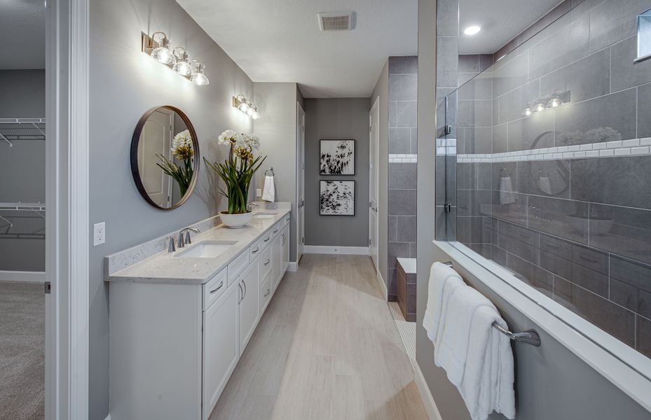 Furnished interior view inside a new home in Del Webb Tradition, Port St. Lucie (Image 13). Furnished interior view inside a new home in Del Webb Tradition, Port St. Lucie (Image 13).