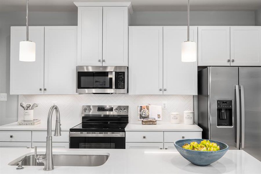 Representative furnished interior of a home built from the Mayer by Ryan Homes in Stowe Branch Townhomes, Charlotte (Image 4).