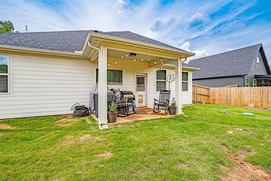 Exterior details and patio area of a home in , Granbury (Image 24). Exterior details and patio area of a home in , Granbury (Image 24).