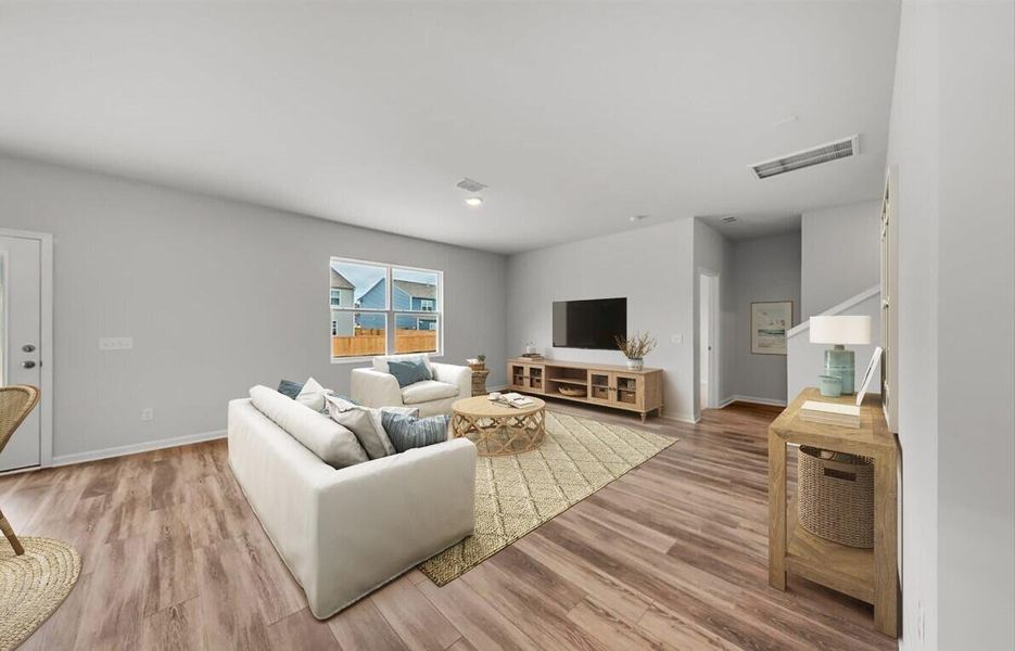 Furnished interior view inside a new home in Bradford Pointe, Summerville (Image 3). Furnished interior view inside a new home in Bradford Pointe, Summerville (Image 3).