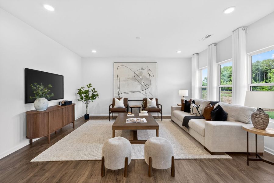 Furnished interior view inside a new home in White Oak Creek Crossing, Angier (Image 11).