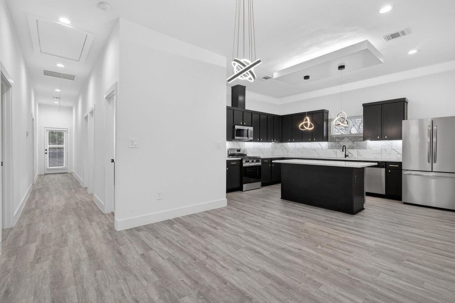 Hallway View and kitchen