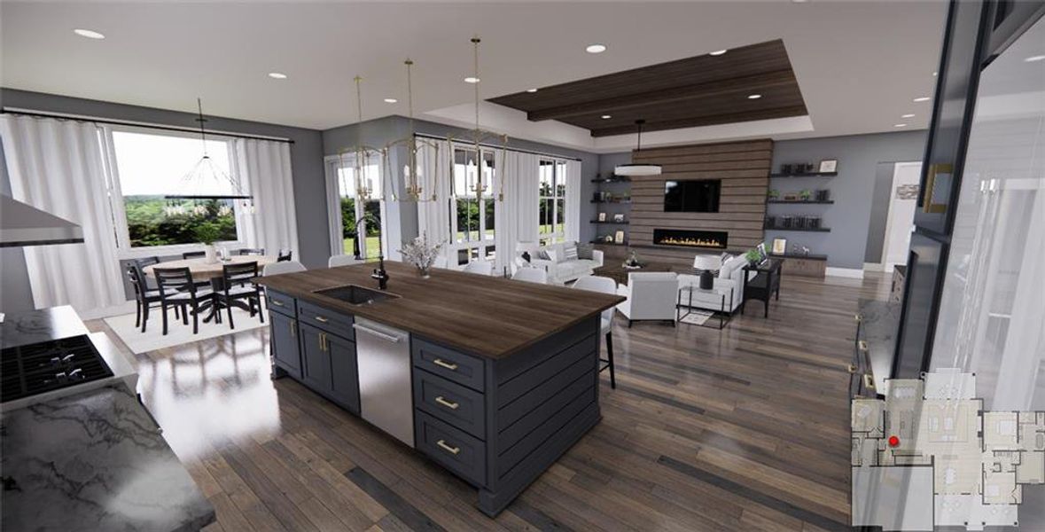 Furnished interior view inside a new home in , Ellijay (Image 32).